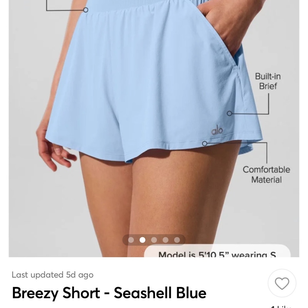 ALO Yoga Women's Breezy Shorts - Seashell Blue